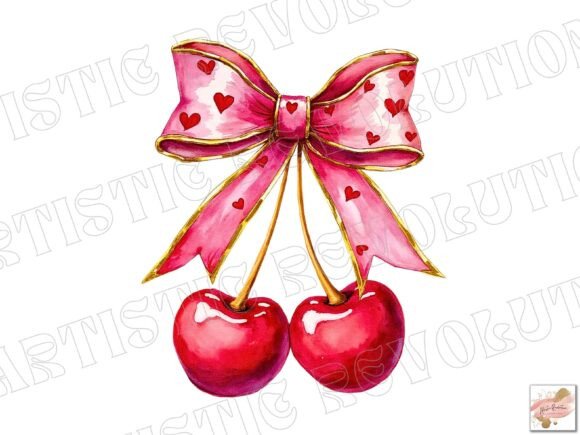 Cherry Love Png Pink Coquette Valentine: Design Asset Guide