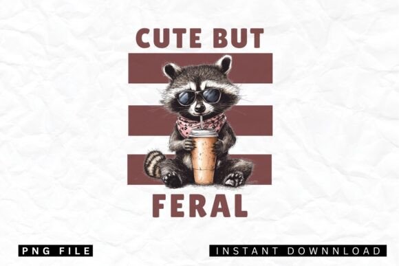 Cute But Feral PNG Sublimation: A Designer's Asset