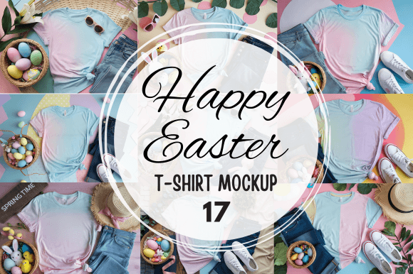 Easter T-shirt Mockup #3: Elevate Your Seasonal Design Presentation