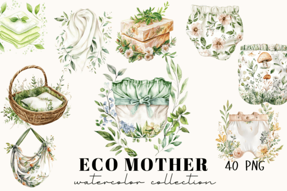 Eco Mother & Baby, Natural Diapers: A Designer's Watercolor Toolkit