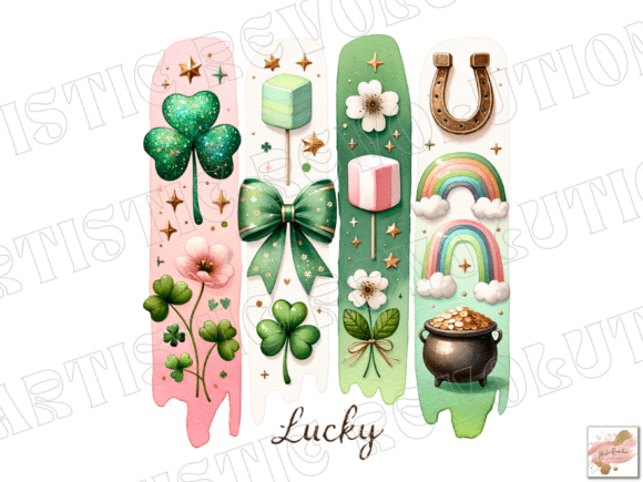 Elevate Your Designs with a Brushstroke St. Patrick's PNG