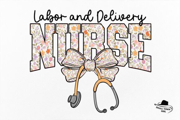 Floral Coquette Nurse Stethoscope Bow: A Design Asset for Creative Projects