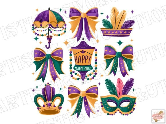 Mardi Gras Coquette PNG: Elevate Your Festive Designs