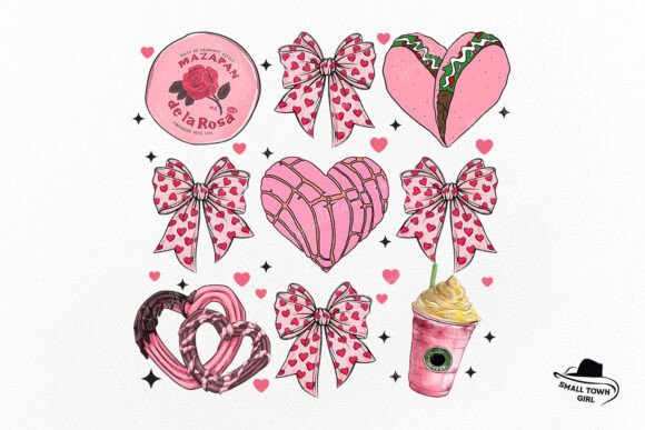 Mexican Valentine Bow Concha Pan Dulce: A Design Asset for Vibrant Branding