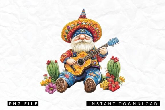 Whimsical Charm: Integrating Hippie Gnomes PNG Sublimation Watercolor into Modern Design
